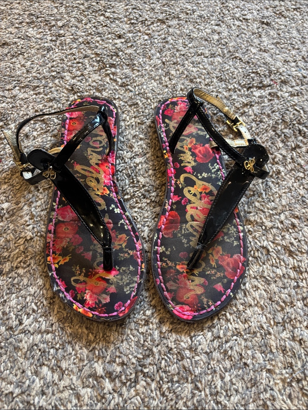 Sam Edelman Gigi Charm Girls Sandals Sz 3